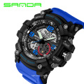 SANDA 759 Sports Men's Watches Top Brand Luxury Military Quartz Watch Men Waterproof Wristwatches relogio masculino 2019